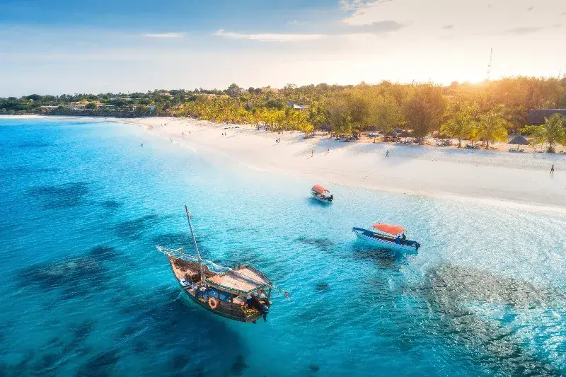 Riu Palace Zanzibar tengerpartja madártávlatból