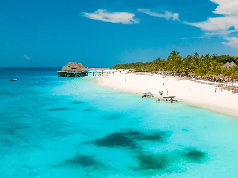 Riu Palace Zanzibar tengerpartja madártávlatból